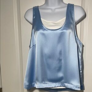 LOFT Petite NWT Light Blue Satin Camisole